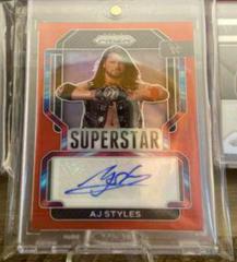 AJ Styles [Red Prizm] #SA-AJS Wrestling Cards 2022 Panini Prizm WWE Superstar Autographs Prices