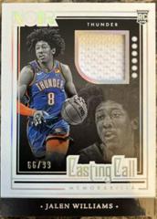 Jalen Williams #CCM-JLW Basketball Cards 2022 Panini Noir Casting Call Memorabilia Prices