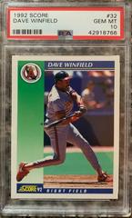 Dave Winfield #32 Baseball Cards 1992 Score Prices