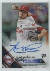 Aaron Nola [Refractor] Baseball Cards 2016 Topps Chrome Rookie Autographs Prices