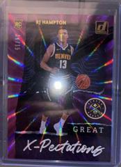 RJ Hampton [Purple Laser] Basketball Cards 2020 Donruss Great X-Pectations Prices