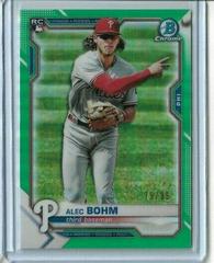 Alec Bohm [Green Refractor] #94 Baseball Cards 2021 Bowman Chrome Prices