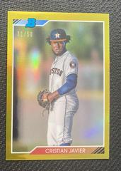 Cristian Javier [Gold Refractor] #CJ Baseball Cards 2020 Bowman Heritage Chrome Prospects Prices