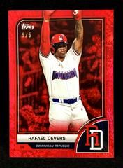 Rafael Devers [SP Variation Red Hot] #10 Baseball Cards 2023 Topps World Classic Prices