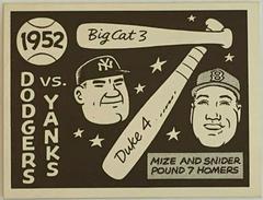 Dodgers VS Yanks [1952] #49 Baseball Cards 1967 Laughlin World Series Prices
