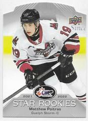 Matthew Poitras Hockey Cards 2022 Upper Deck CHL 2021-22 Star Rookies Prices