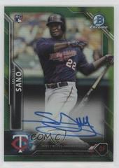 Miguel Sano [Green Refractor] #BCAR-MS Baseball Cards 2016 Bowman Chrome Autograph Rookies Prices