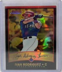 Ivan Rodriguez [Gold Refractor] #86 Baseball Cards 2001 Bowman Chrome Gold Prices