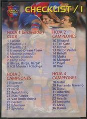 Checklist, 1 [Campeon Spanish] Soccer Cards 2004 Panini Sports Mega Cracks Barca Prices