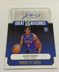 Jalen Duren #GS-JDU Basketball Cards 2022 Panini Hoops Great SIGnificance Autographs Prices