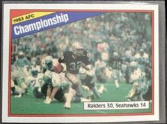 AFC Championship Football Cards 1984 Topps Prices