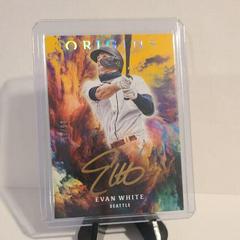 Evan White [Gold Gold Ink] #OS-EW Baseball Cards 2021 Panini Chronicles Origins Signatures Prices