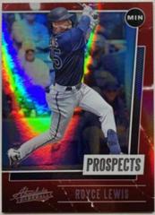 Royce Lewis [Red] Baseball Cards 2021 Panini Absolute Prospects Prices