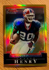 Travis Henry [Gold Refractor] #4 Football Cards 2004 Bowman Chrome Prices