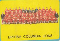 British Columbia Lions Football Cards 1963 Topps CFL Prices
