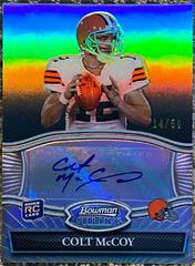 Colt McCoy [Black Refractor] Football Cards 2010 Bowman Sterling Autographs Prices