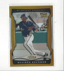 Alcides Escobar [Green Refractor] Baseball Cards 2009 Finest Prices