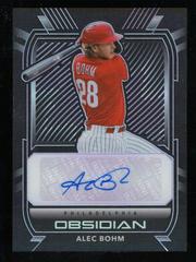 Alec Bohm #O-AB Baseball Cards 2021 Panini Chronicles Obsidian Autographs Prices
