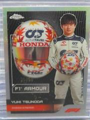Yuki Tsunoda [Red Refractor] #AM-YT Racing Cards 2023 Topps Chrome Formula 1 Armour Prices