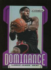Lebron James [Purple Die-Cut Prizm] Basketball Cards 2013 Panini Prizm Dominance Prices
