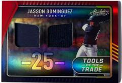 Jasson Dominguez [Spectrum Red] Baseball Cards 2022 Panini Absolute Tools of the Trade 2 Swatch Prices