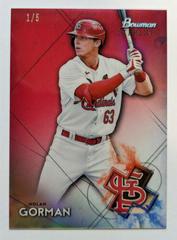 Nolan Gorman [Red Refractor] #BSP-30 Baseball Cards 2021 Bowman Sterling Prices