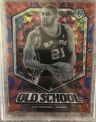 Tim Duncan [Reactive Blue] #20 Basketball Cards 2019 Panini Mosaic Old School Prices