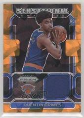 Quentin Grimes [Orange Ice] Basketball Cards 2021 Panini Prizm Sensational Swatches Prices
