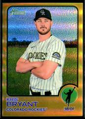 Kris Bryant [Chrome Gold Border] Baseball Cards 2022 Topps Heritage Prices