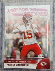 Patrick Mahomes II [Pink] #1 Football Cards 2023 Panini Prestige For the Record Prices