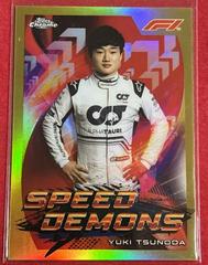 Yuki Tsunoda [Gold] #SD-YT Racing Cards 2022 Topps Chrome Formula 1 Speed Demons Prices
