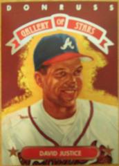 David Justice #GS-9 Baseball Cards 1992 Panini Donruss Triple Play Gallery of Stars Prices