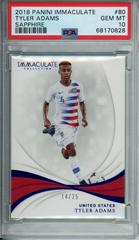 Tyler Adams [Sapphire] #80 Soccer Cards 2018 Panini Immaculate Prices