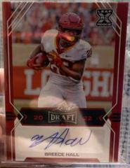Breece Hall [Red] Football Cards 2022 Leaf Draft Autographs Prices