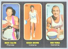 Calvin 4A, Brown 5A, Verga 6A Basketball Cards 1971 Topps Stickers Prices