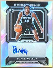 Blake Wesley [Silver] #RP-BWA Basketball Cards 2022 Panini Prizm Rookie Penmanship Autographs Prices