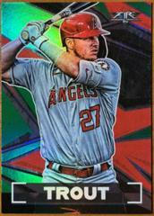 Mike Trout [Green] #1 Baseball Cards 2021 Topps Fire Prices