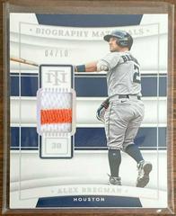 Alex Bregman [Holo Silver] #BIO-AB Baseball Cards 2022 Panini National Treasures Biography Materials Prices
