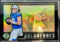 Justin Herbert [Gold] #HH-13 Football Cards 2022 Panini Illusions HoloHeroes Prices