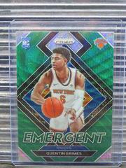 Quentin Grimes [Green Wave] #19 Basketball Cards 2021 Panini Prizm Emergent Prices