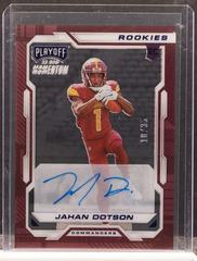 Jahan Dotson [Autograph Purple] #PMR-10 Football Cards 2022 Panini Chronicles Playoff Momentum Rookies Prices