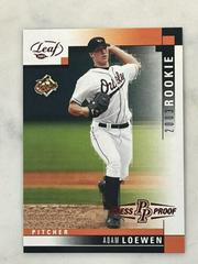 Adam Loewen [Red Press Proof] #323 Baseball Cards 2003 Leaf Prices