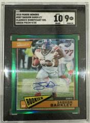 Saquon Barkley [Significant Signature Green] #307 Football Cards 2018 Panini Honors Classics Update Rookies Prices