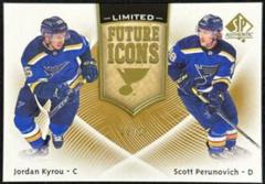 Scott Perunovich, Jordan Kyrou [Limited] #FI-26 Hockey Cards 2021 SP Authentic Future Icons Prices