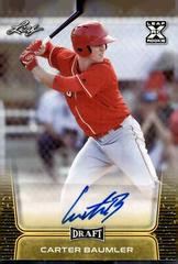 Carter Baumler [Retail Gold] Baseball Cards 2020 Leaf Draft Autographs Prices