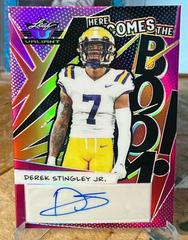 Derek Stingley Jr. [Pink] Football Cards 2022 Leaf Valiant Autographs Here Comes the Boom Prices