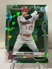 Shohei Ohtani [Green] #27 Baseball Cards 2021 Bowman Chrome Sapphire Prices