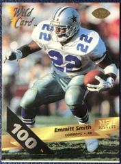 Emmitt Smith [100 Stripe] #87 Football Cards 1993 Wild Card Prices