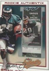 Brian Westbrook Football Cards 2002 Fleer Authentix Prices