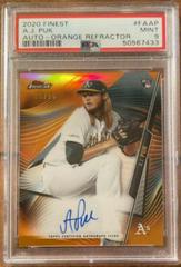 A.J. Puk [Orange Refractor] #FA-AP Baseball Cards 2020 Topps Finest Autographs Prices
